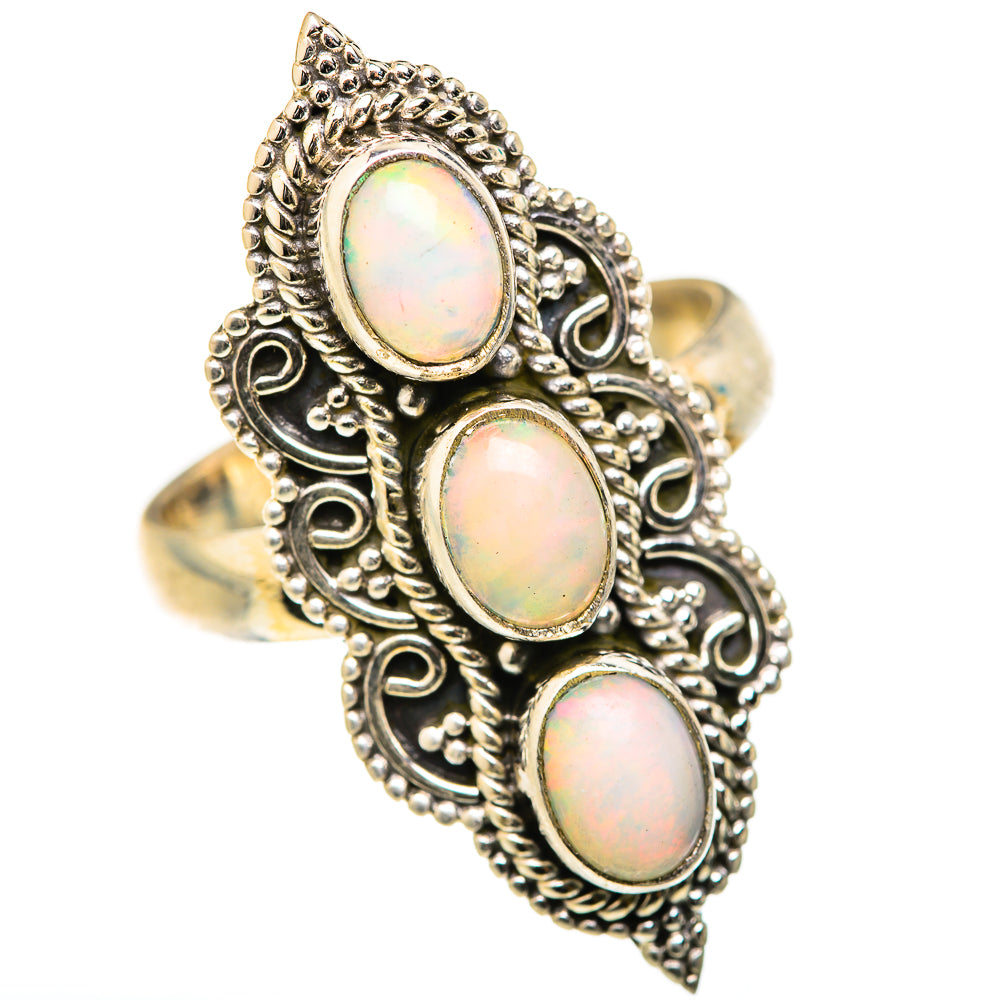 Ethiopian Opal Rings handcrafted by Ana Silver Co - RING127647 - Photo 2
