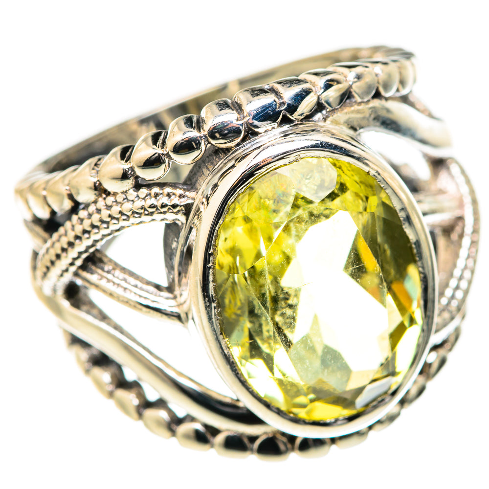 Lemon Quartz Rings handcrafted by Ana Silver Co - RING127652 - Photo 2