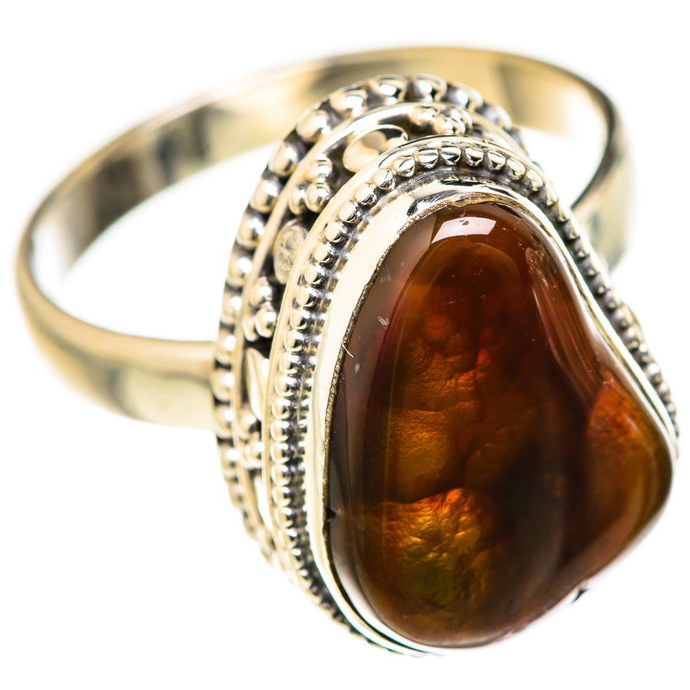 Mexican Fire Agate Rings handcrafted by Ana Silver Co - RING127663 - Photo 2