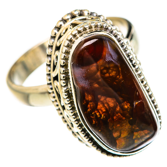 Mexican Fire Agate Rings handcrafted by Ana Silver Co - RING127664 - Photo 2