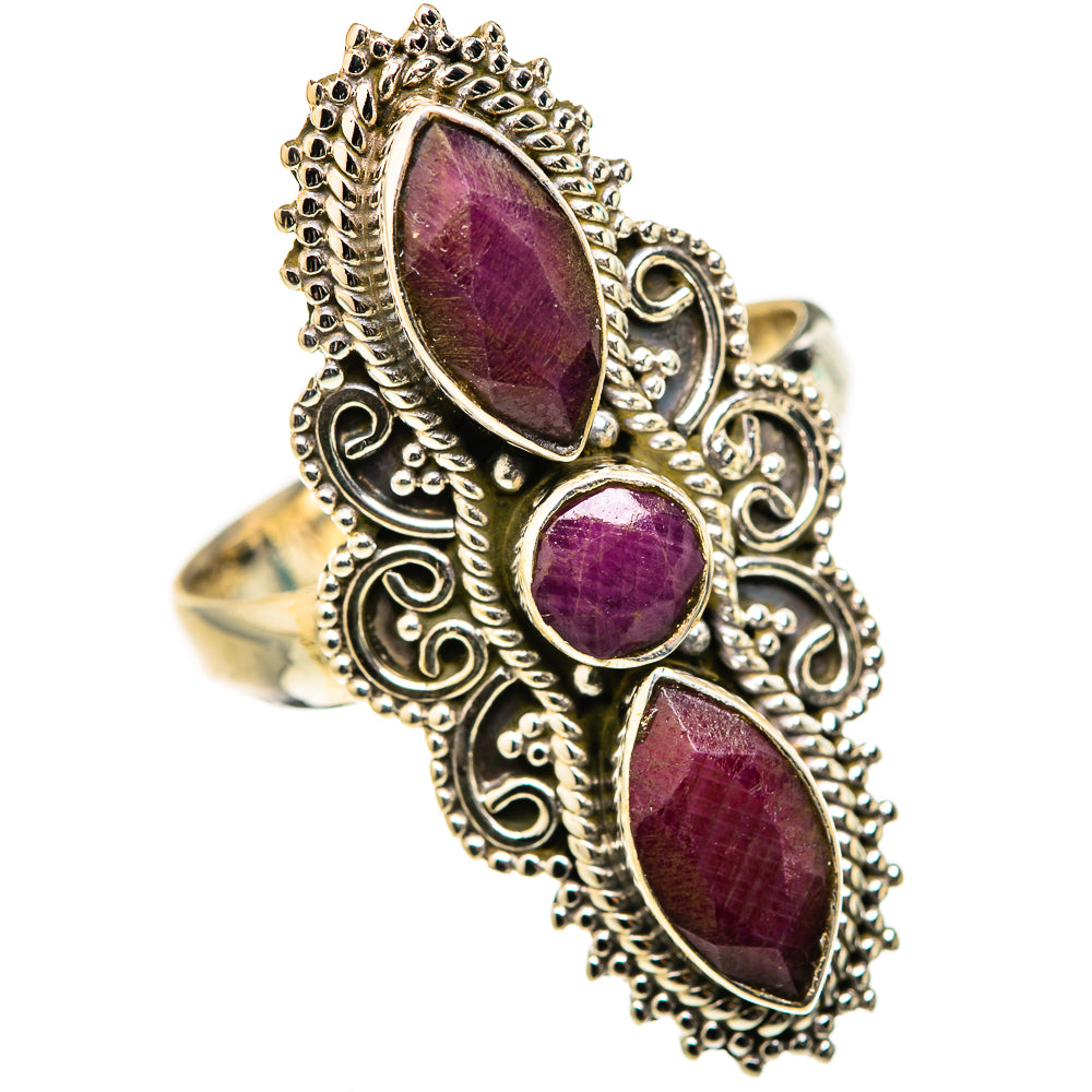 Red Sillimanite Rings handcrafted by Ana Silver Co - RING127668 - Photo 2