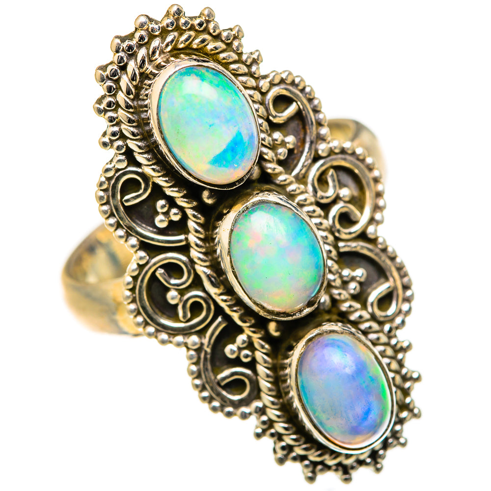 Ethiopian Opal Rings handcrafted by Ana Silver Co - RING127672 - Photo 2
