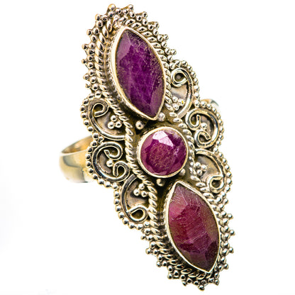 Red Sillimanite Rings handcrafted by Ana Silver Co - RING127690 - Photo 2