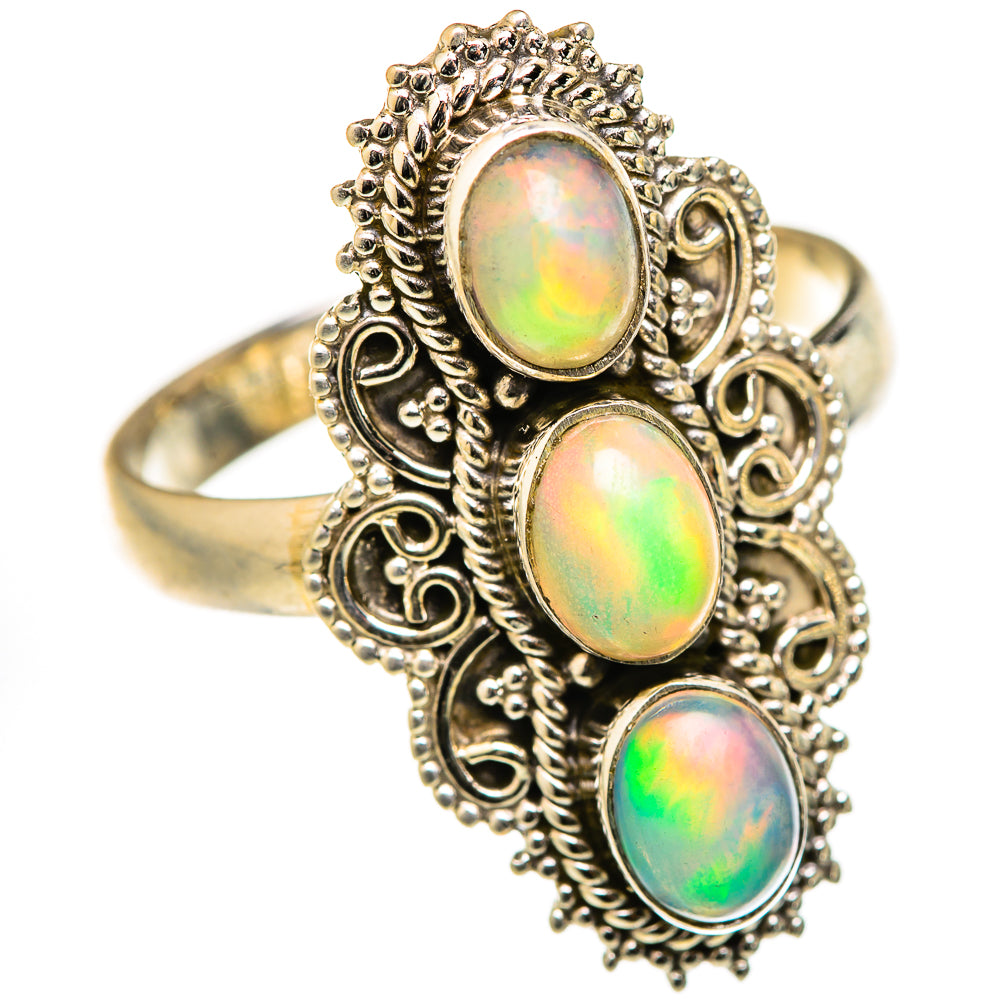 Ethiopian Opal Rings handcrafted by Ana Silver Co - RING127698 - Photo 2