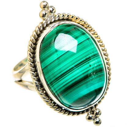 Malachite Rings handcrafted by Ana Silver Co - RING127714 - Photo 2