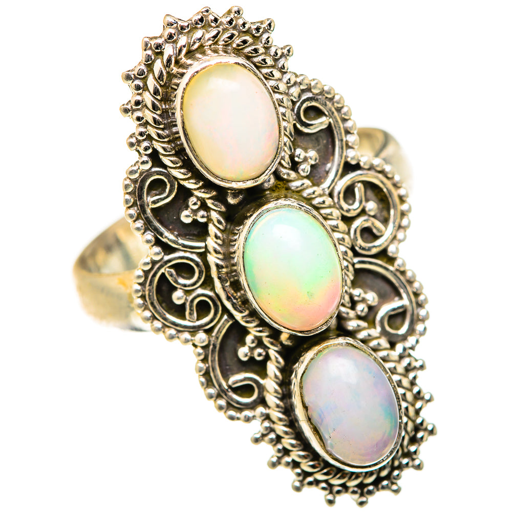 Ethiopian Opal Rings handcrafted by Ana Silver Co - RING127719 - Photo 2