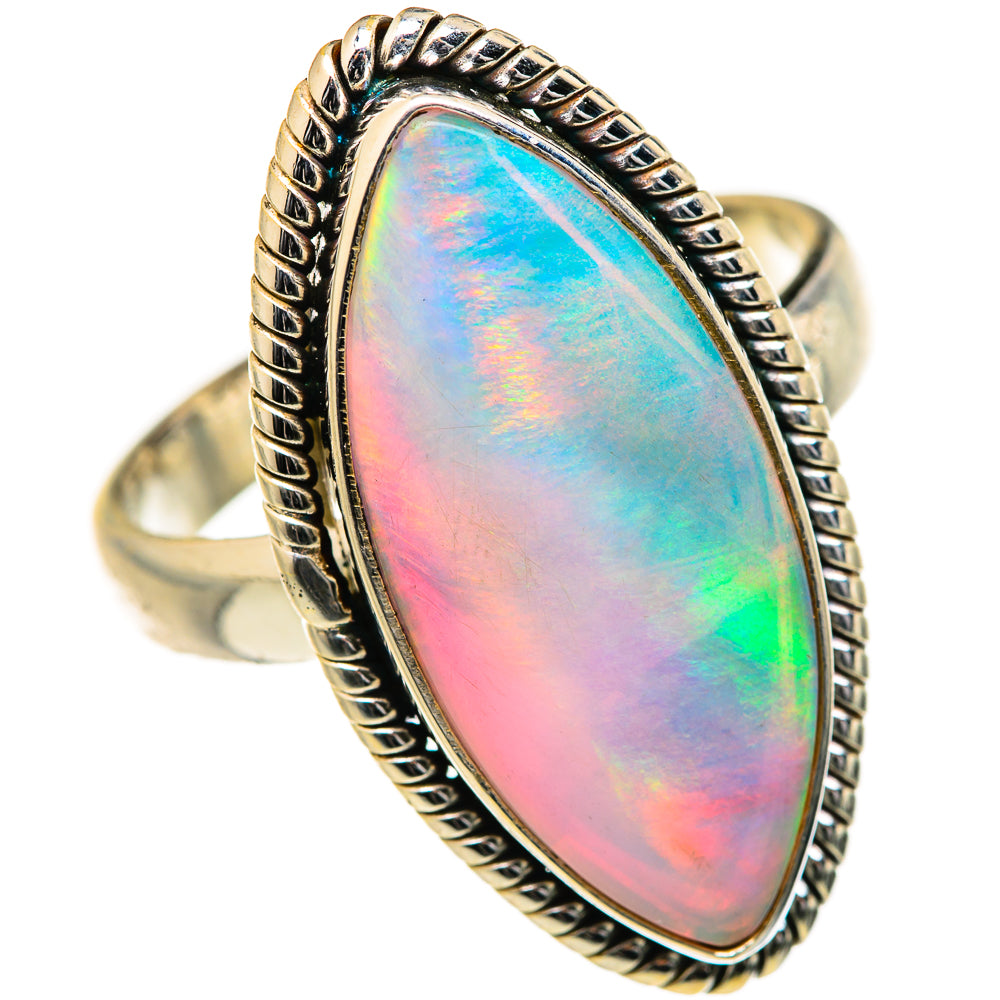 Ethiopian Opal Rings handcrafted by Ana Silver Co - RING127720 - Photo 2