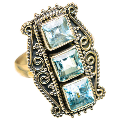 Blue Topaz Rings handcrafted by Ana Silver Co - RING127727 - Photo 2