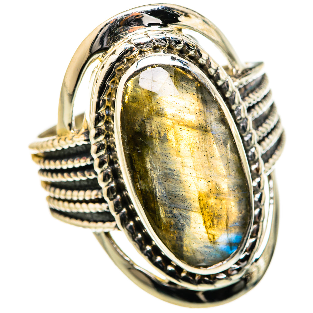 Labradorite Rings handcrafted by Ana Silver Co - RING127729 - Photo 2