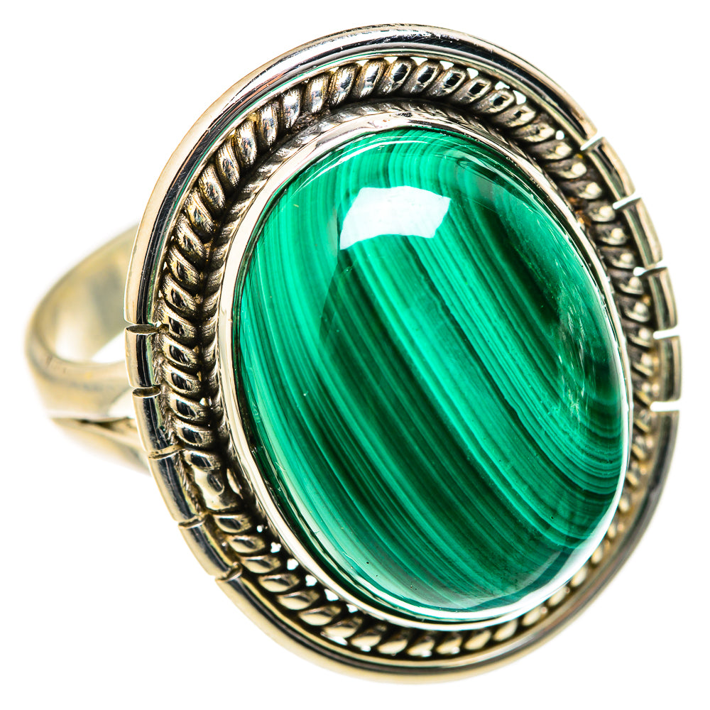 Malachite Rings handcrafted by Ana Silver Co - RING127731 - Photo 2