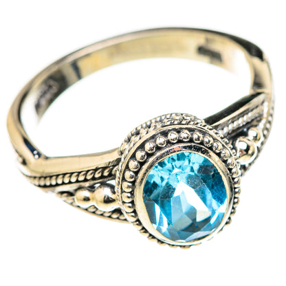 Blue Topaz Rings handcrafted by Ana Silver Co - RING127747 - Photo 2