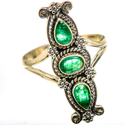 Zambian Emerald Rings handcrafted by Ana Silver Co - RING127761 - Photo 2