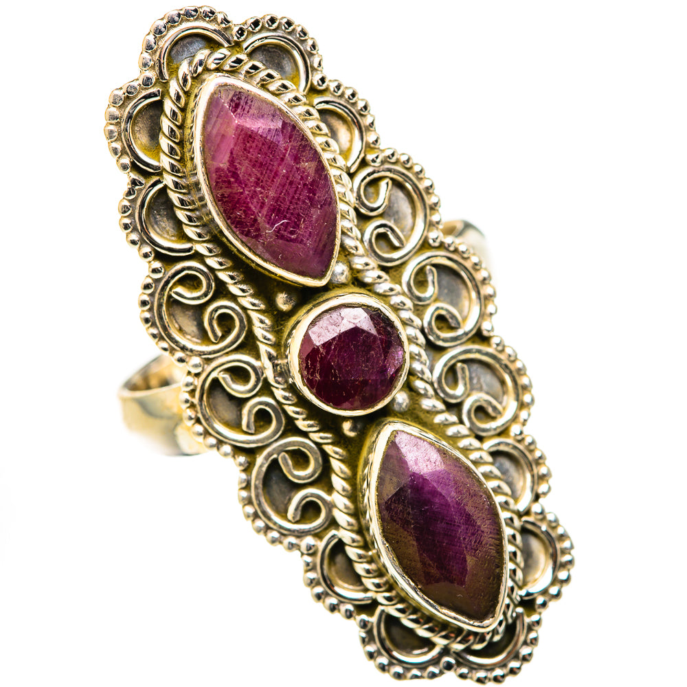 Red Sillimanite Rings handcrafted by Ana Silver Co - RING127766 - Photo 2