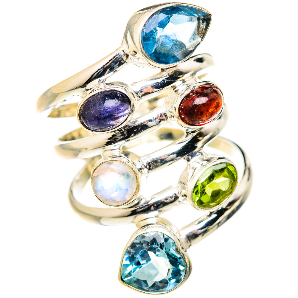 Blue Topaz Rings handcrafted by Ana Silver Co - RING127772 - Photo 2