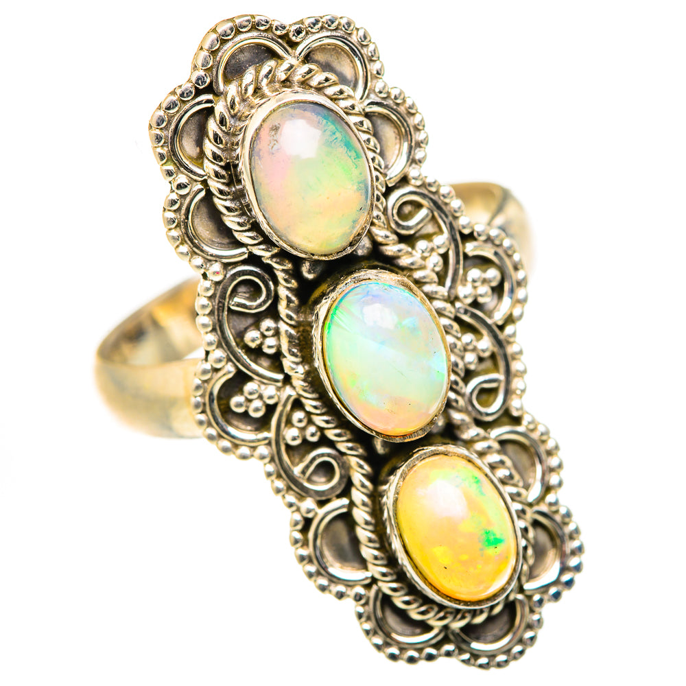 Ethiopian Opal Rings handcrafted by Ana Silver Co - RING127774 - Photo 2