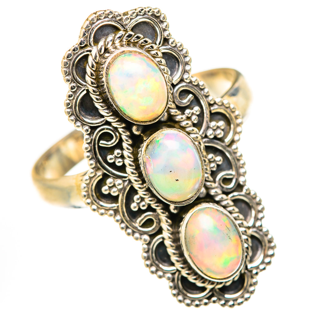 Ethiopian Opal Rings handcrafted by Ana Silver Co - RING127797 - Photo 2