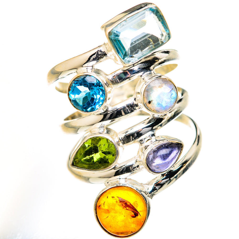 Blue Topaz Rings handcrafted by Ana Silver Co - RING127803 - Photo 2