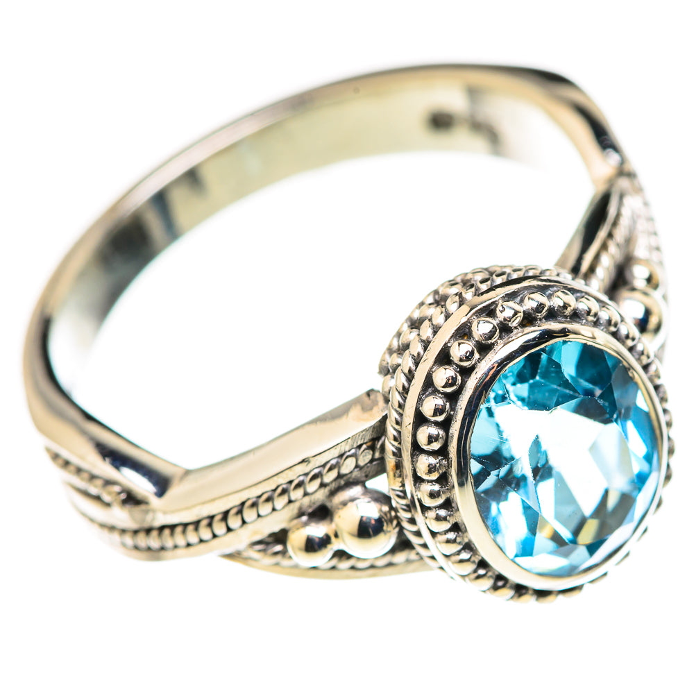 Blue Topaz Rings handcrafted by Ana Silver Co - RING127811 - Photo 2