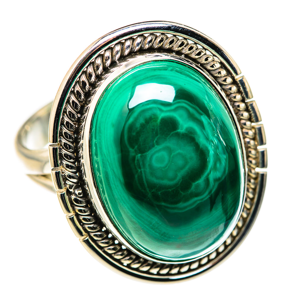 Malachite Rings handcrafted by Ana Silver Co - RING127816 - Photo 2
