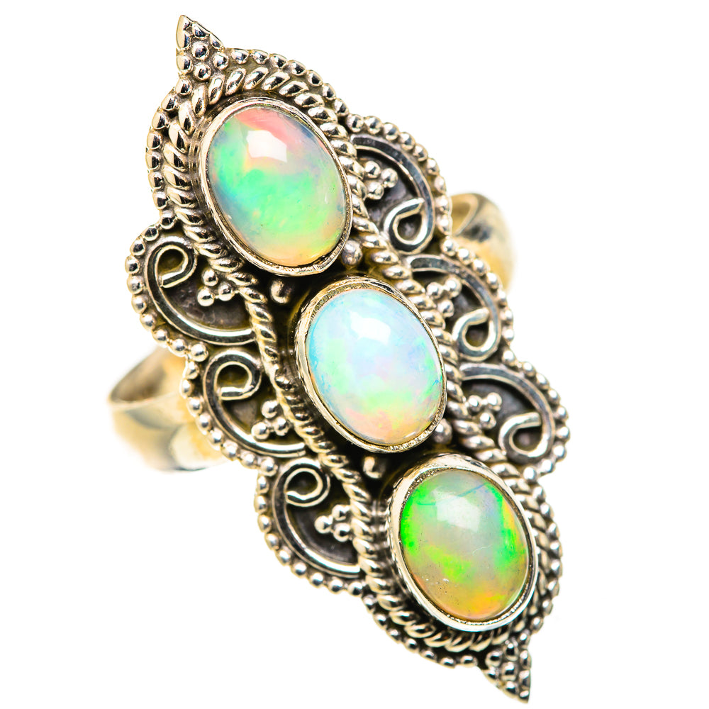 Ethiopian Opal Rings handcrafted by Ana Silver Co - RING127833 - Photo 2