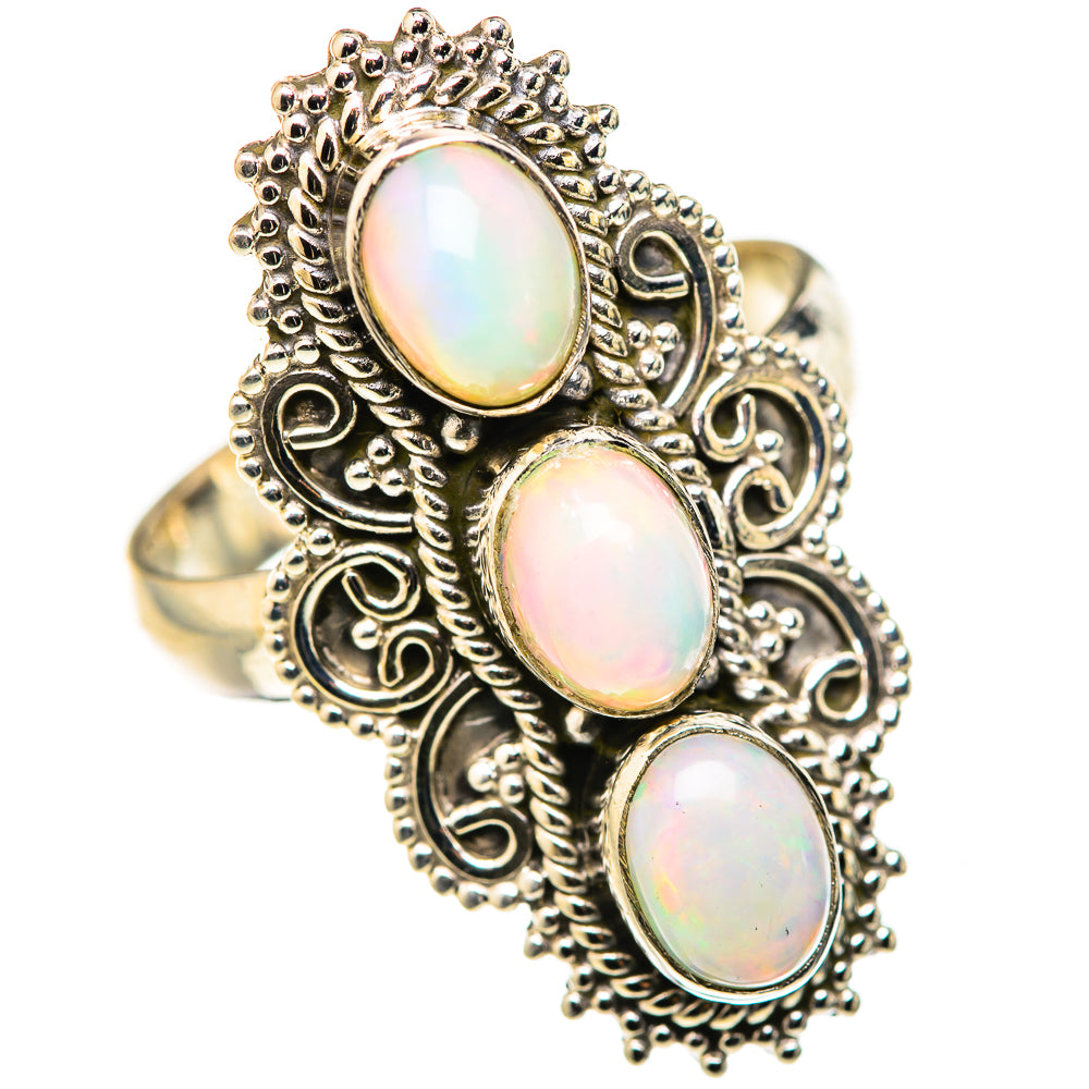 Ethiopian Opal Rings handcrafted by Ana Silver Co - RING127834 - Photo 2