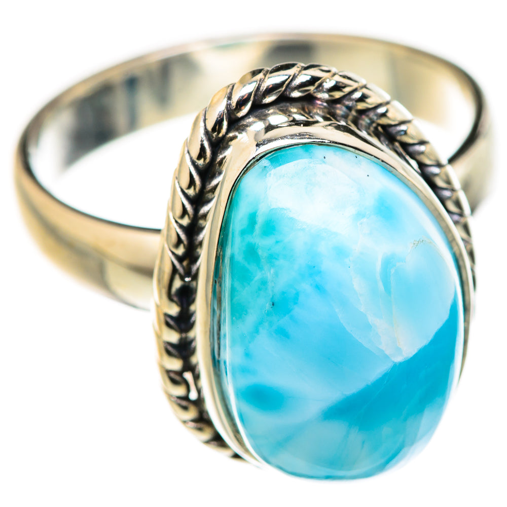 Larimar Rings handcrafted by Ana Silver Co - RING127839 - Photo 2