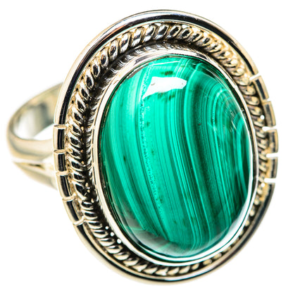 Malachite Rings handcrafted by Ana Silver Co - RING127840 - Photo 2