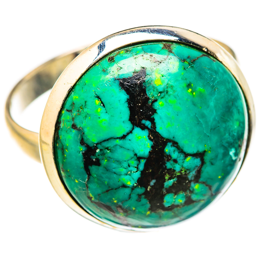 Tibetan Turquoise Rings handcrafted by Ana Silver Co - RING127843 - Photo 2