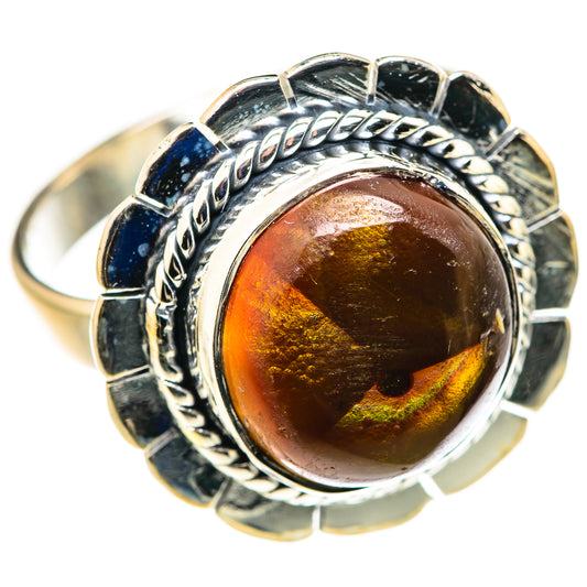 Mexican Fire Agate Rings handcrafted by Ana Silver Co - RING127845 - Photo 2
