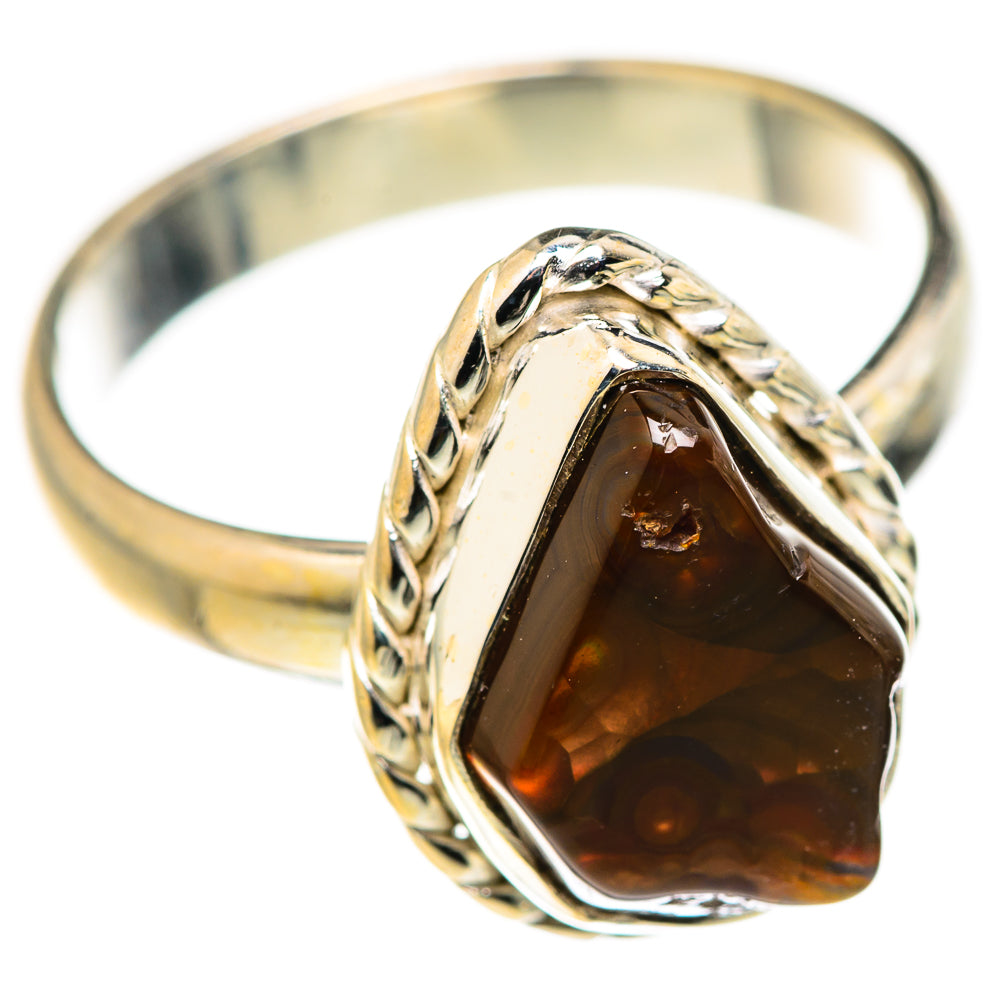 Mexican Fire Agate Rings handcrafted by Ana Silver Co - RING127846 - Photo 2