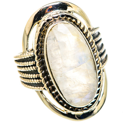 Rainbow Moonstone Rings handcrafted by Ana Silver Co - RING127854 - Photo 2