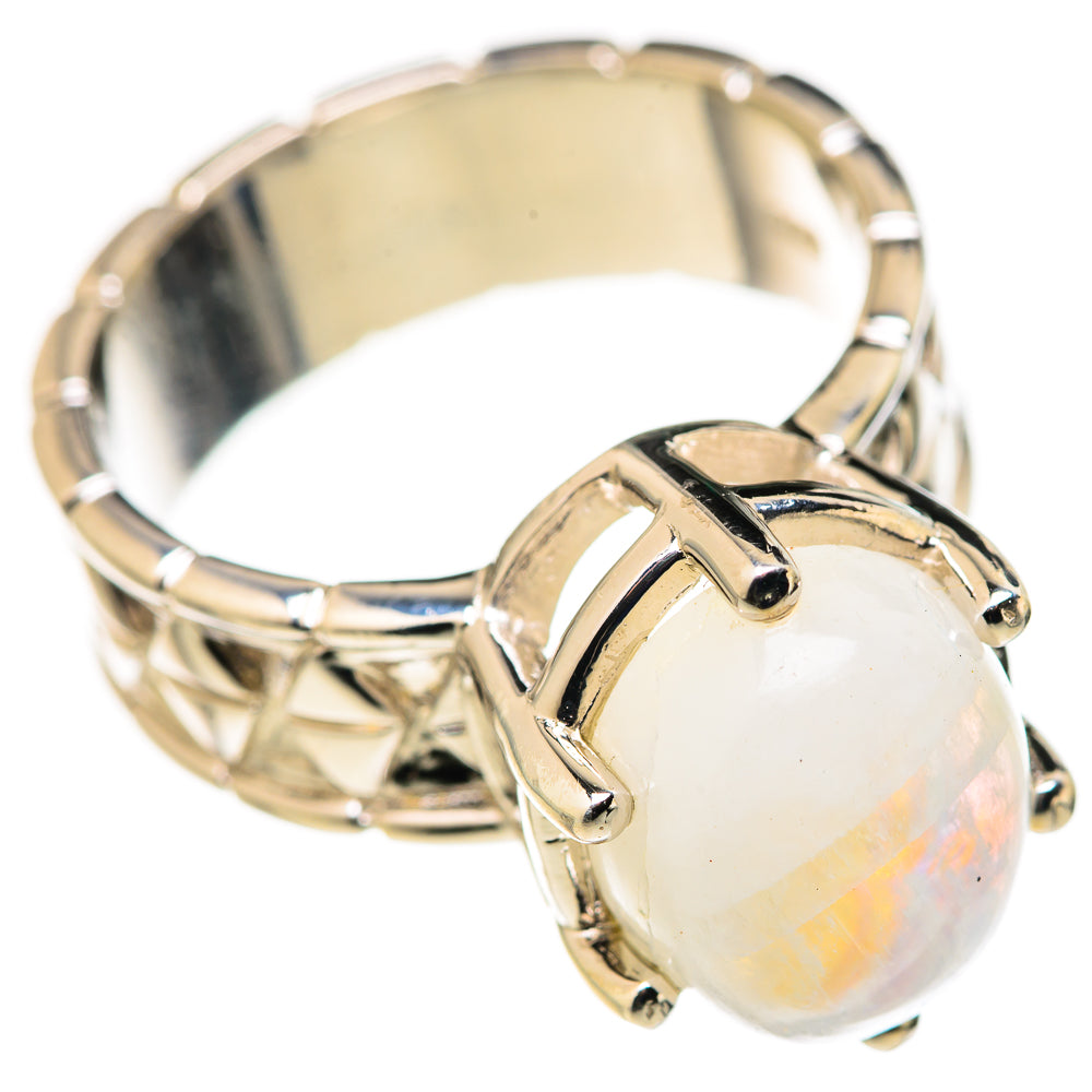 Rainbow Moonstone Rings handcrafted by Ana Silver Co - RING127855 - Photo 2