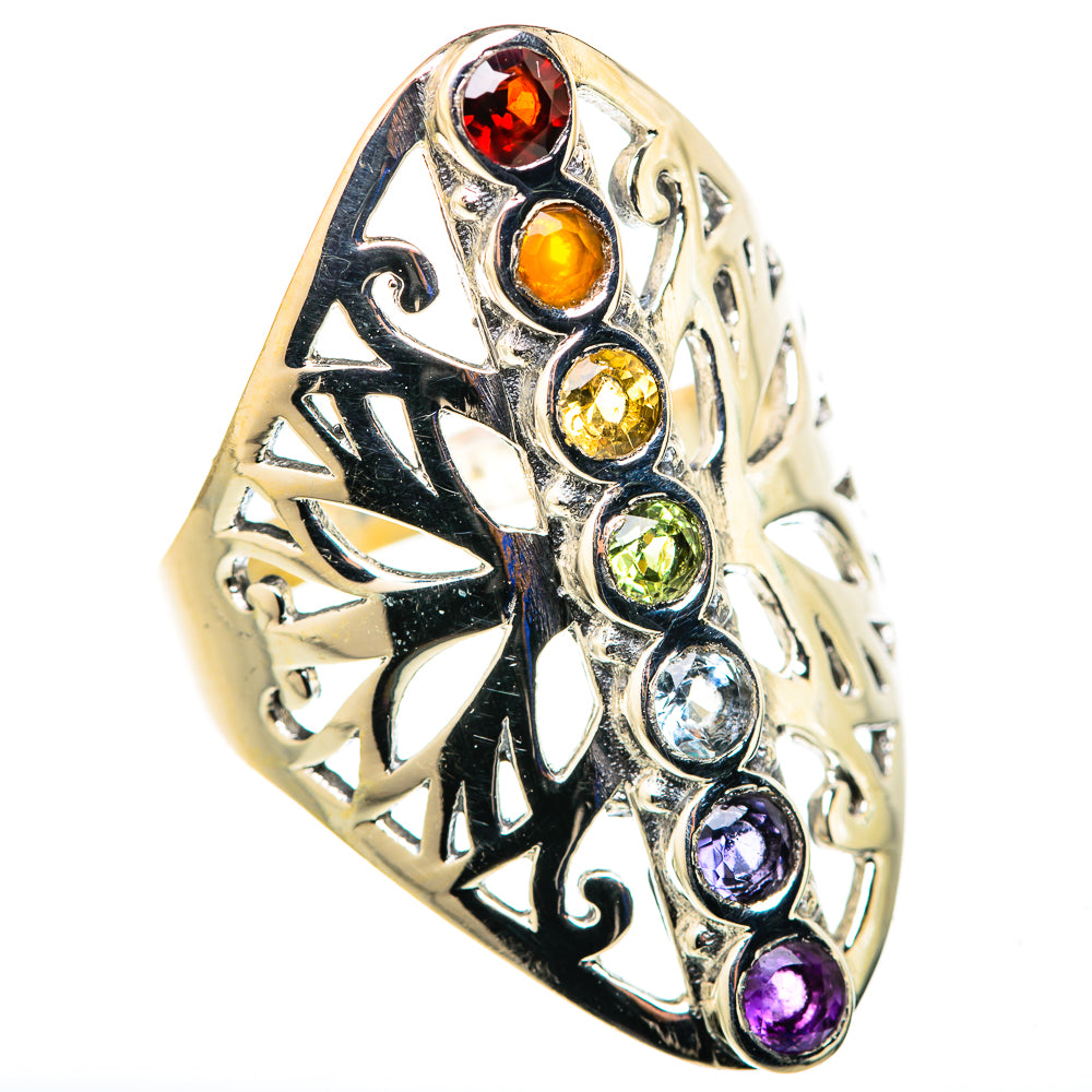 Multi-Stone Chakra Rings handcrafted by Ana Silver Co - RING127856 - Photo 2