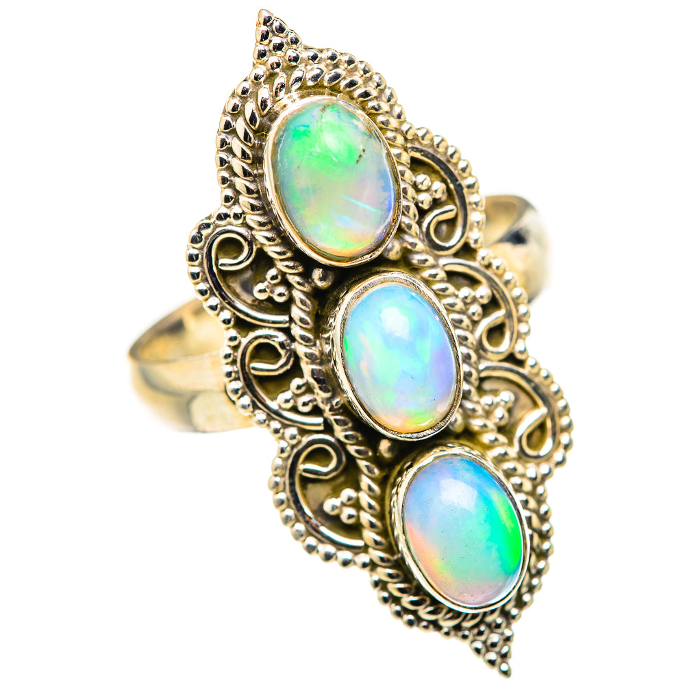 Ethiopian Opal Rings handcrafted by Ana Silver Co - RING127862 - Photo 2