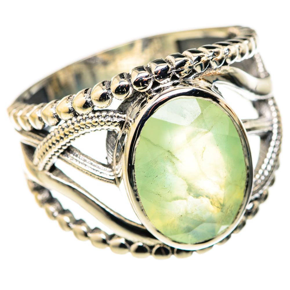 Prehnite Rings handcrafted by Ana Silver Co - RING127868 - Photo 2