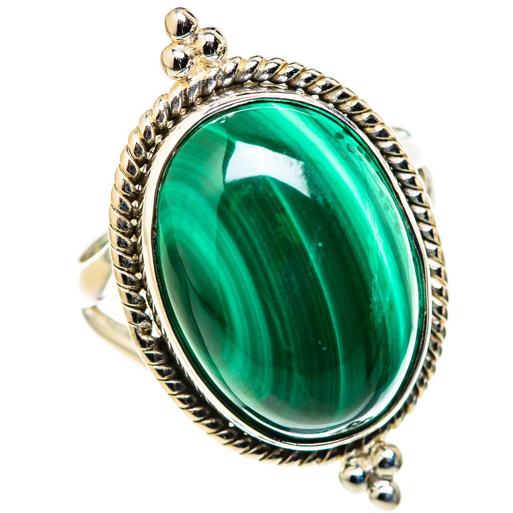 Malachite Rings handcrafted by Ana Silver Co - RING127871 - Photo 2