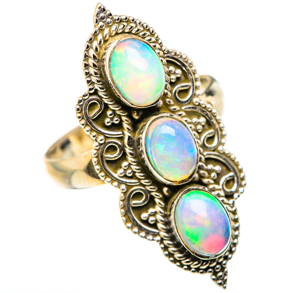 Ethiopian Opal Rings handcrafted by Ana Silver Co - RING127885 - Photo 2