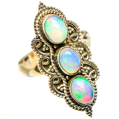 Ethiopian Opal Rings handcrafted by Ana Silver Co - RING127885 - Photo 2