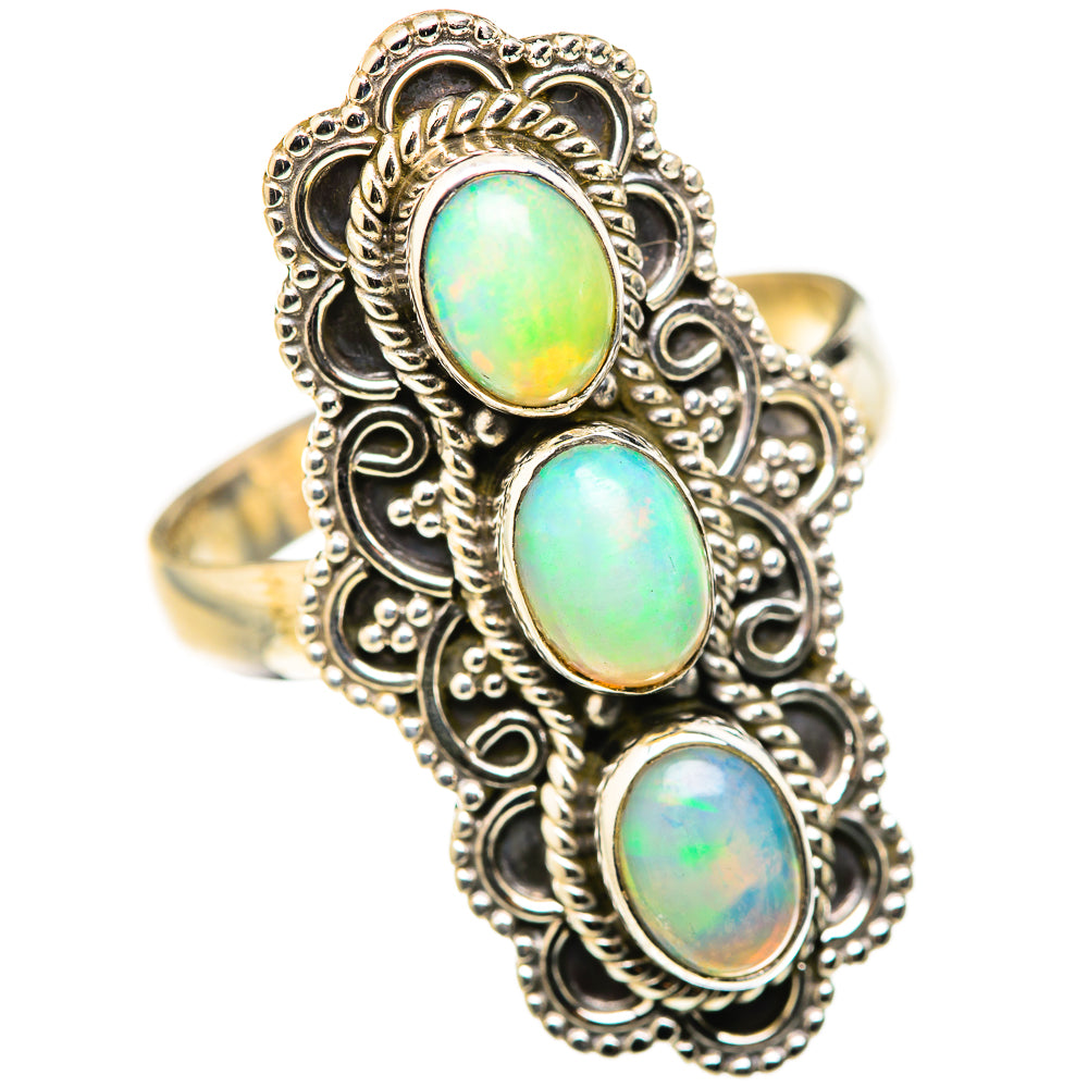 Ethiopian Opal Rings handcrafted by Ana Silver Co - RING127886 - Photo 2