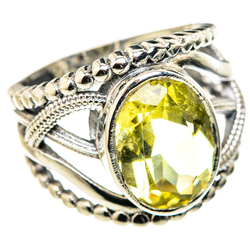 Lemon Quartz Rings handcrafted by Ana Silver Co - RING127887 - Photo 2