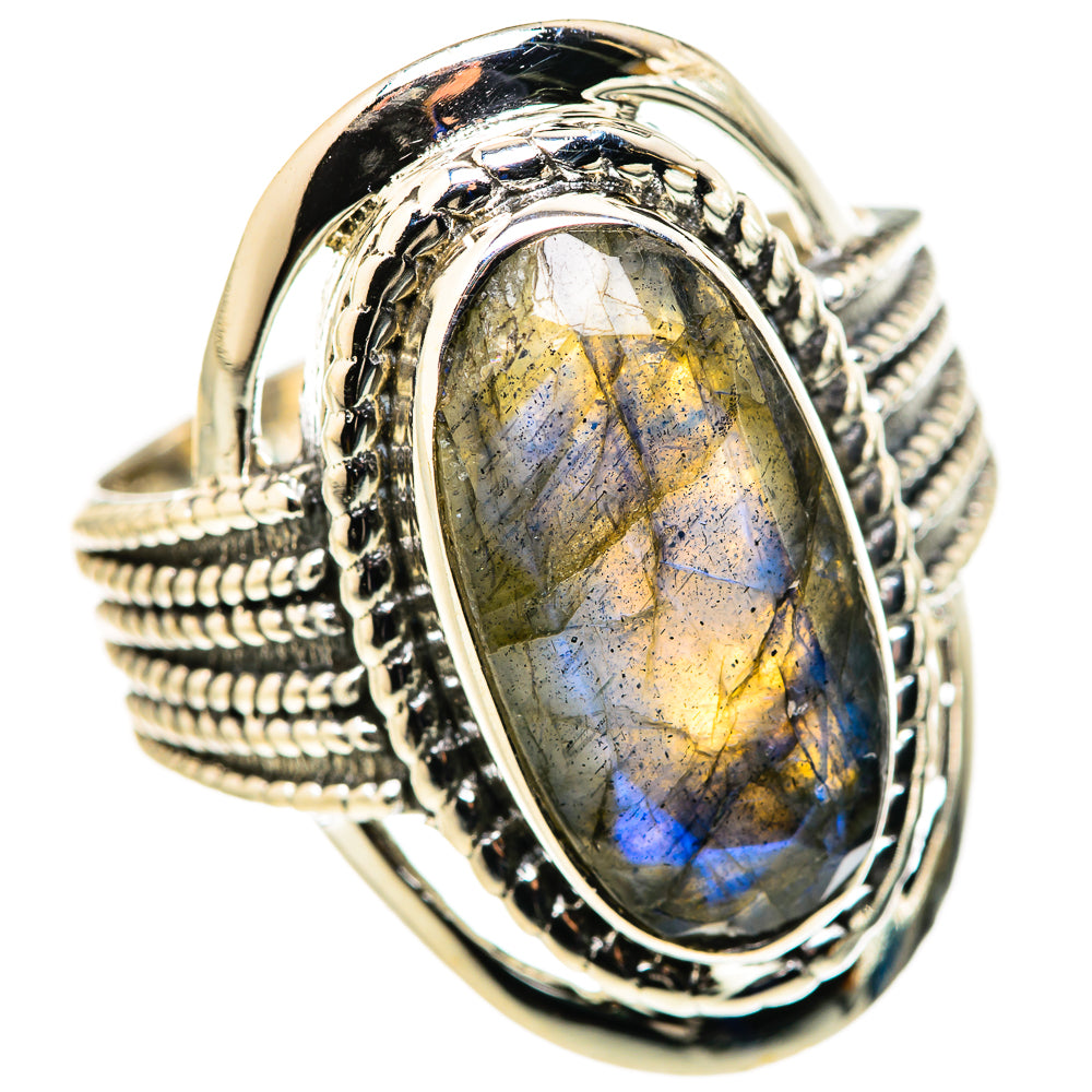 Labradorite Rings handcrafted by Ana Silver Co - RING127892 - Photo 2