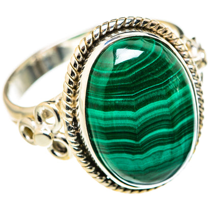 Malachite Rings handcrafted by Ana Silver Co - RING127893 - Photo 2
