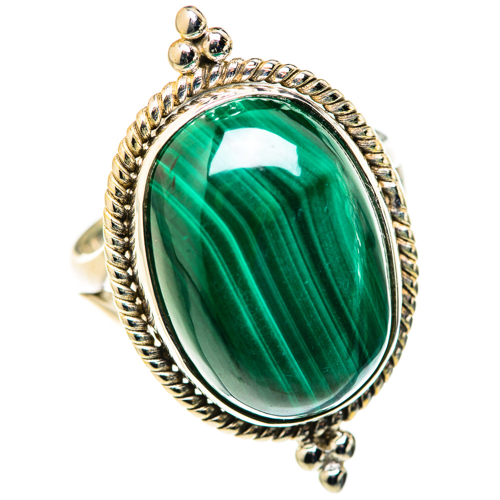 Malachite Rings handcrafted by Ana Silver Co - RING127897 - Photo 2