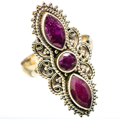 Red Sillimanite Rings handcrafted by Ana Silver Co - RING127901 - Photo 2