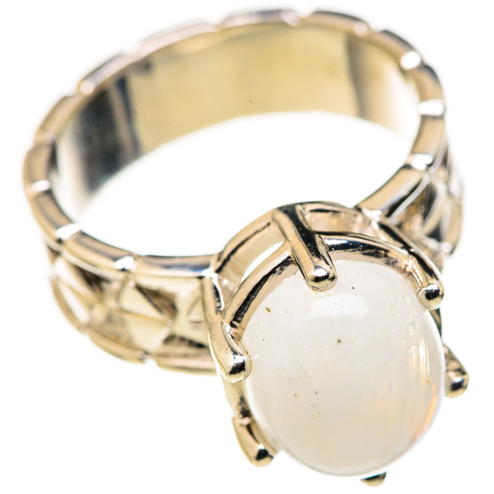 Rainbow Moonstone Rings handcrafted by Ana Silver Co - RING127905 - Photo 2