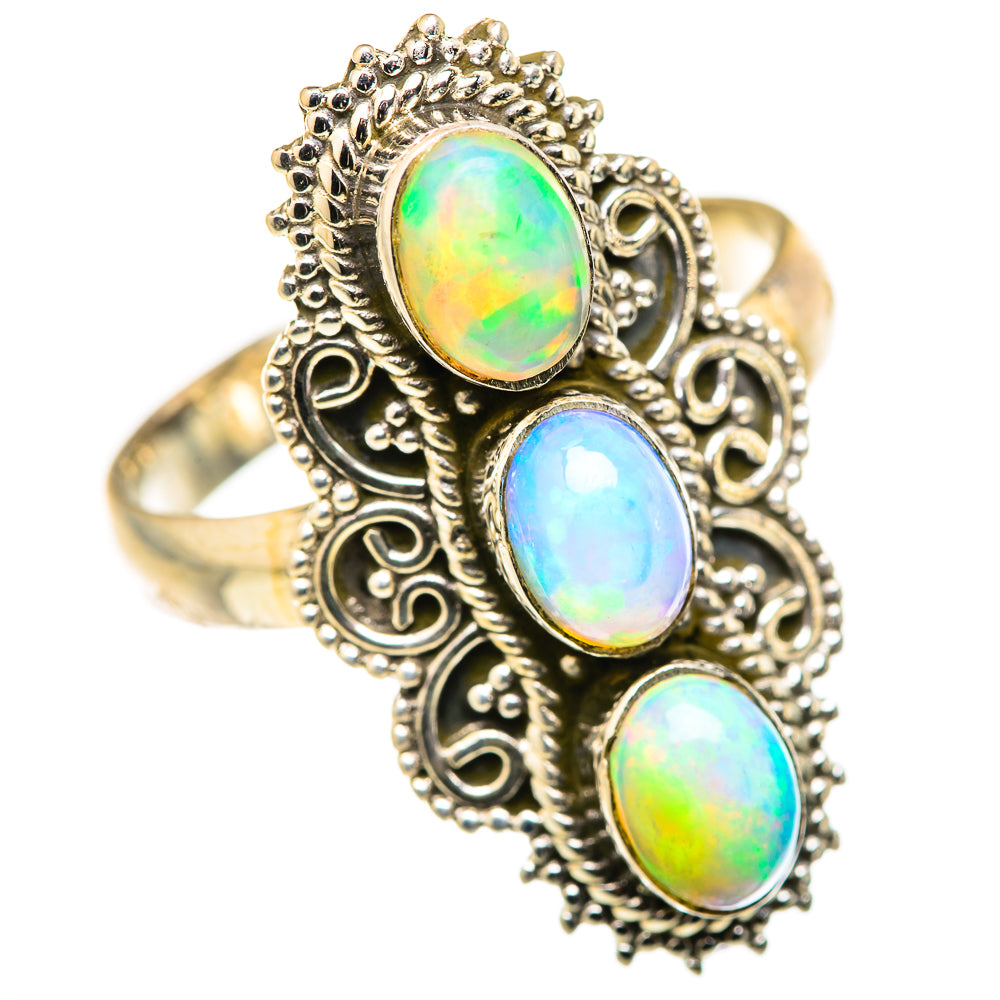 Ethiopian Opal Rings handcrafted by Ana Silver Co - RING127910 - Photo 2
