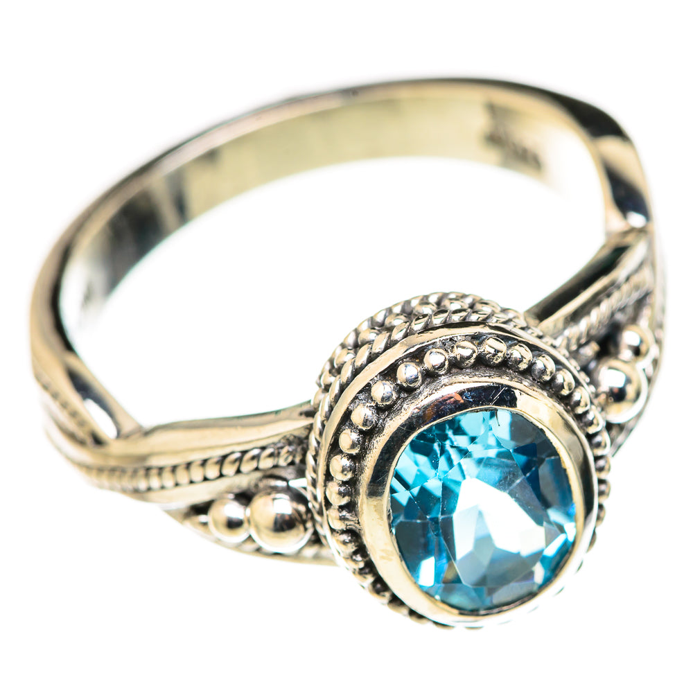 Blue Topaz Rings handcrafted by Ana Silver Co - RING127920 - Photo 2