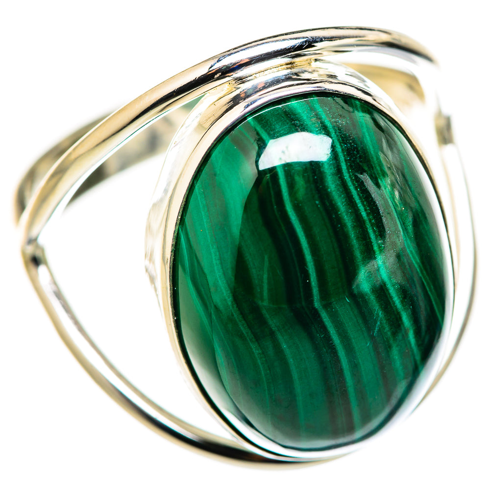Malachite Rings handcrafted by Ana Silver Co - RING127924 - Photo 2