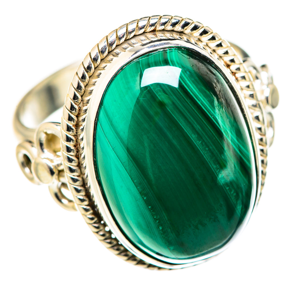 Malachite Rings handcrafted by Ana Silver Co - RING127927 - Photo 2