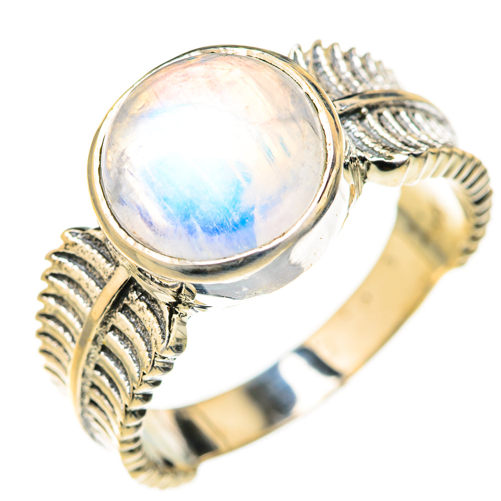 Rainbow Moonstone Rings handcrafted by Ana Silver Co - RING127932 - Photo 2